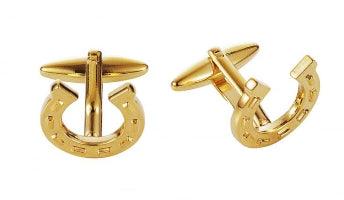 Gold Plated Horse Shoe Cufflinks - Harrys for Menswear