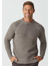 Merino Moss Stitch Crew - 2175Mo - Harrys for Menswear