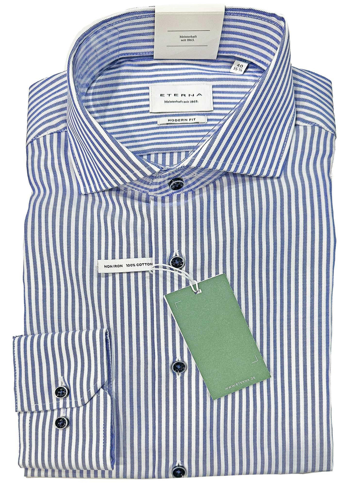 4160/16 Modern Fit - Blue Stripe - Harrys for Menswear