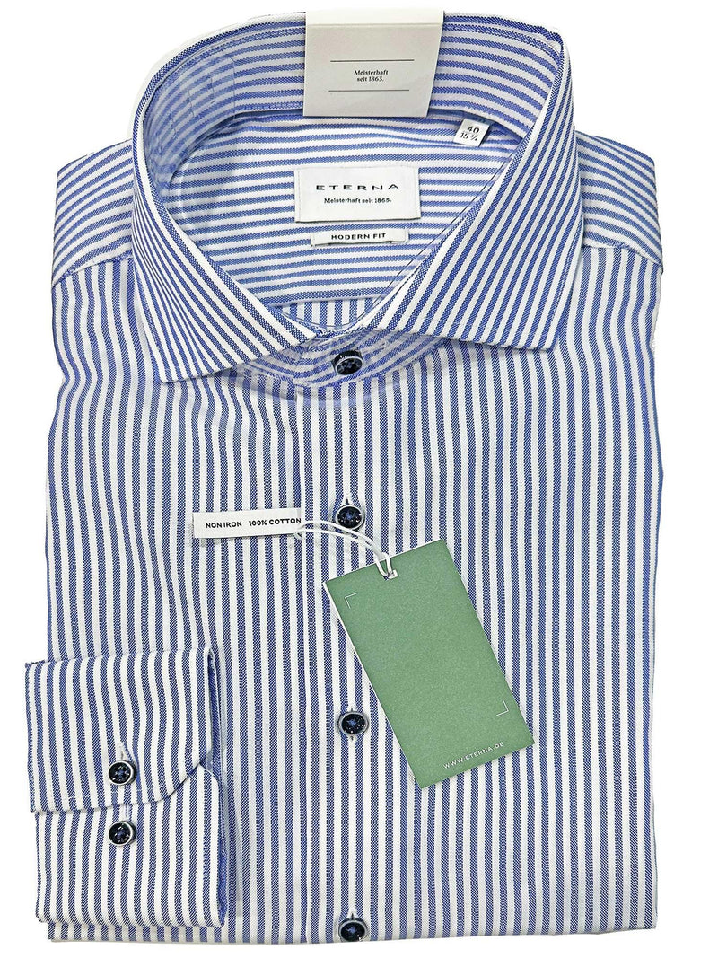 4160/16 Modern Fit - Blue Stripe - Harrys for Menswear