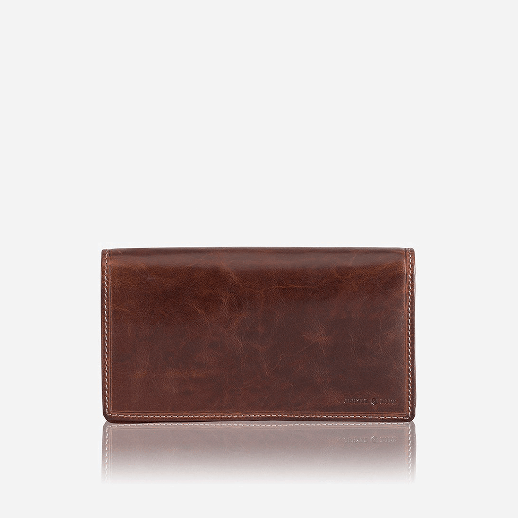 LARGE LEATHER PURSE, COFFEE - Harrys for Menswear