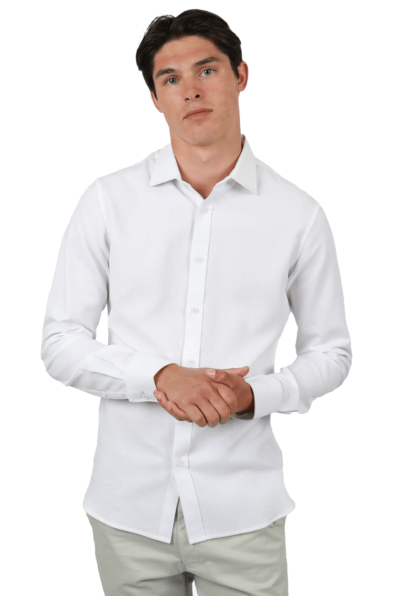 Waffle Shirt L/S JHS471 - Harrys for Menswear