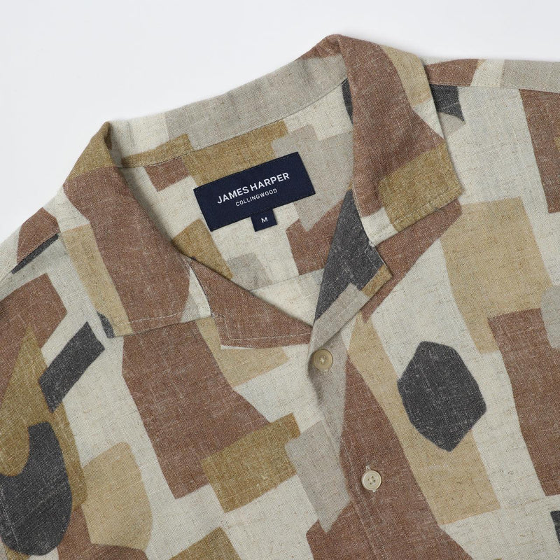 Shapes - Cuban Collar Short Sleeve Shirt JHS567 - Harrys for Menswear
