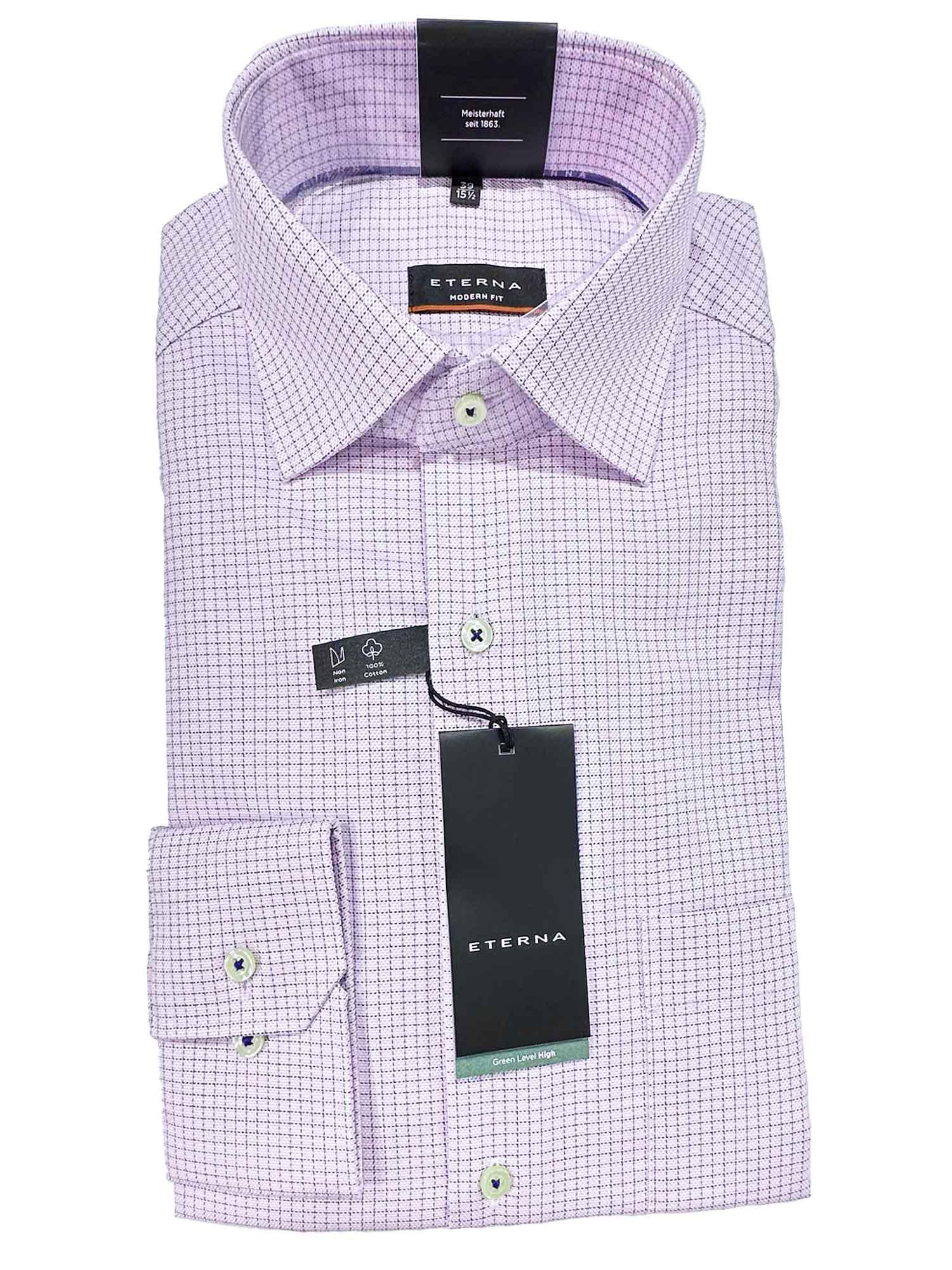 4804/91 Pink Check Business L/S Modern Fit Shirt - Harrys for Menswear