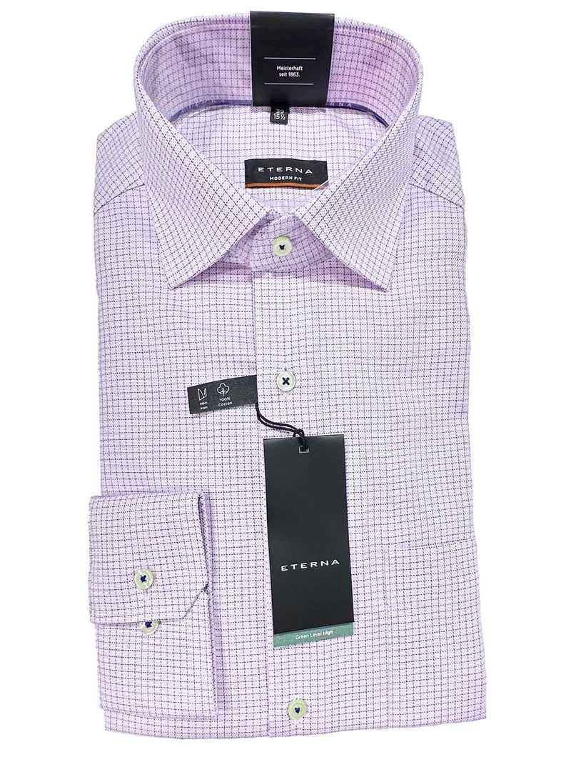 4804/91 Pink Check Business L/S Modern Fit Shirt - Harrys for Menswear