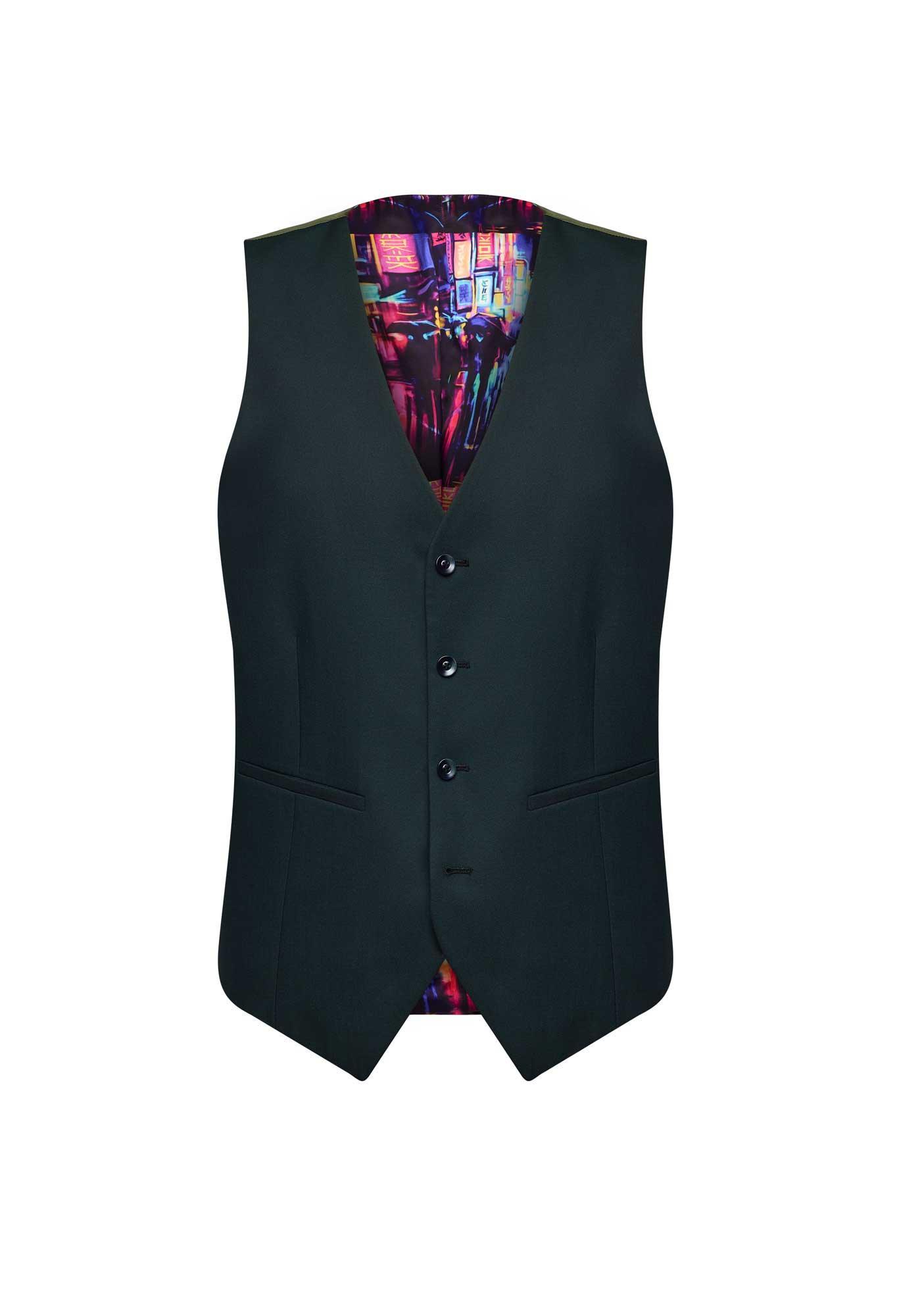 Saul Waist Coat Green - D2 - Harrys for Menswear