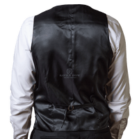 D9 - Black Saul Waist Coat - Harrys for Menswear