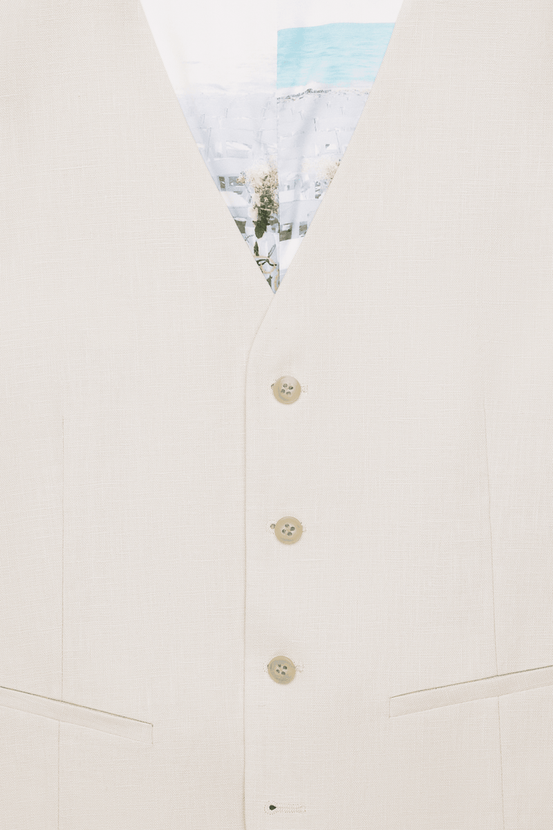 SL1 - Ecru Waistcoat - Harrys for Menswear