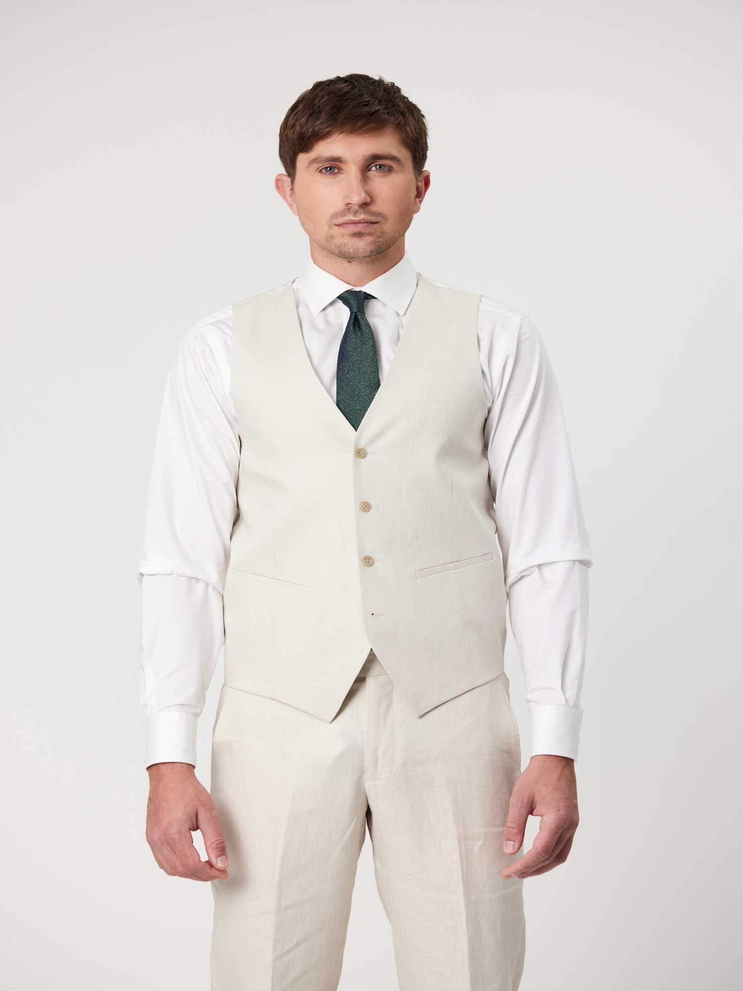 SL1 - Ecru Waistcoat - Harrys for Menswear