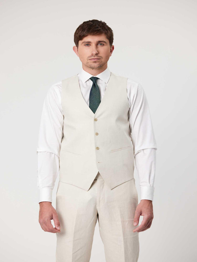 SL1 - Ecru Waistcoat - Harrys for Menswear