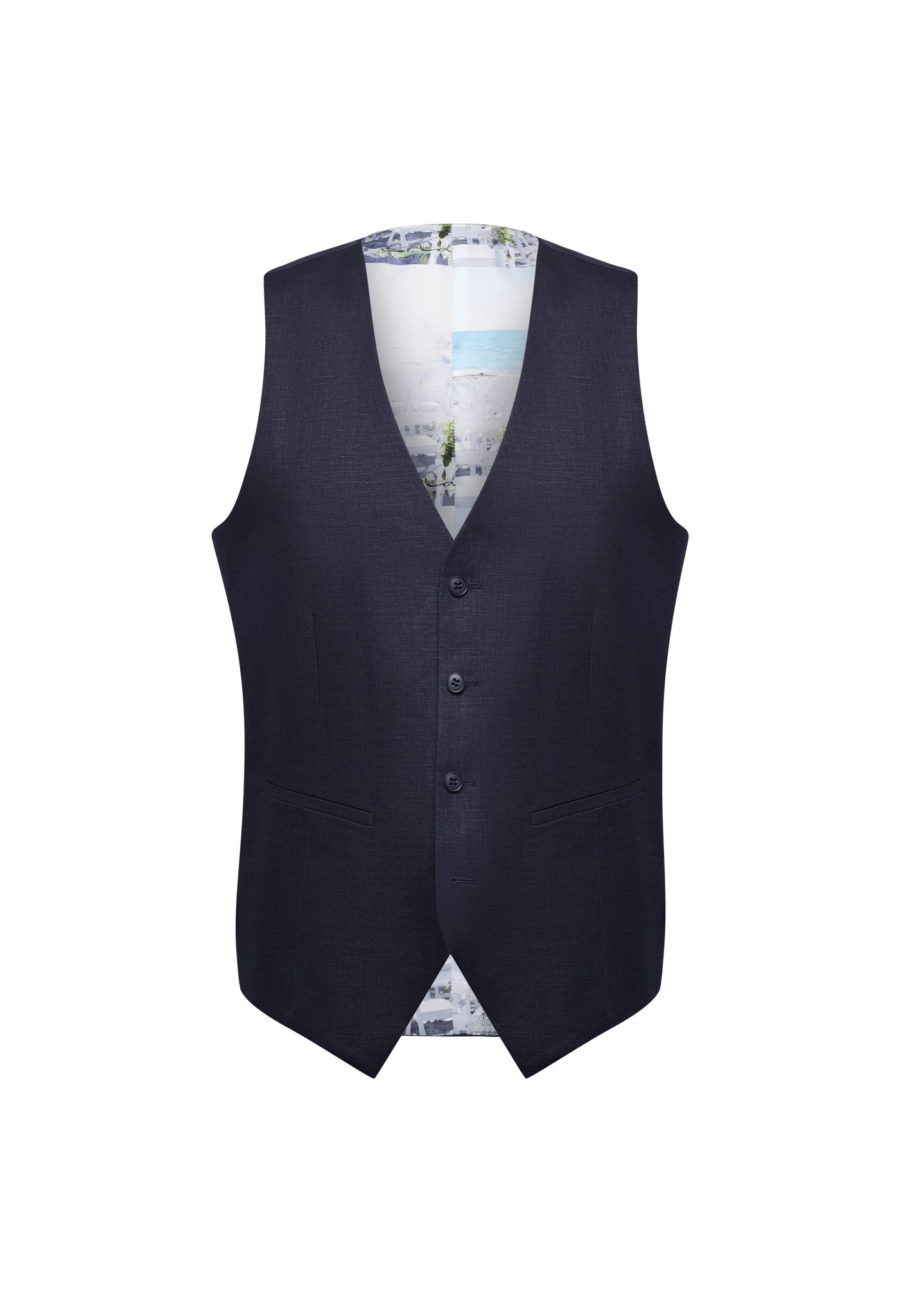 SL7 - Navy Waistcoat - Harrys for Menswear