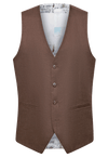 SL8 - Brown Linen Waistcoat - Harrys for Menswear