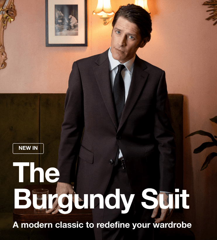 Cooper Burgundy Twill Suit - Jacket & Trouser Set - Harrys for Menswear