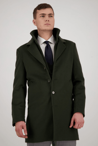 JARED REMOVABLE COLLAR COAT - Harrys for Menswear