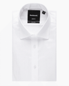 York White Herringbone Non - Iron Shirt - Harrys for Menswear