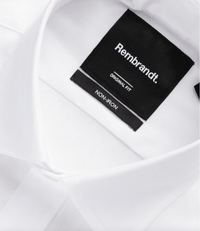 York White Herringbone Non - Iron Shirt - Harrys for Menswear