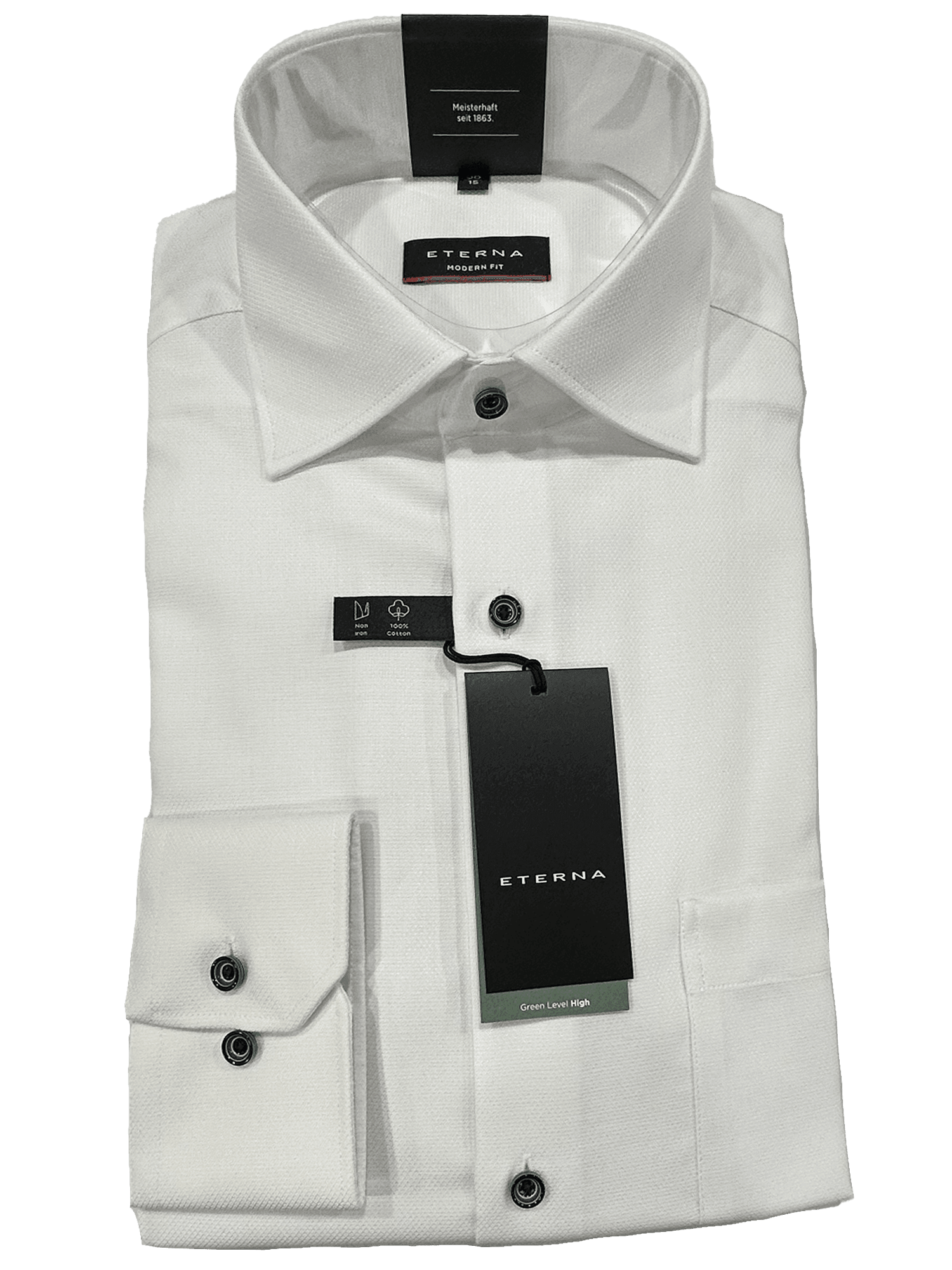 8183/00 White Business L/S Modern Fit Shirt - Harrys for Menswear