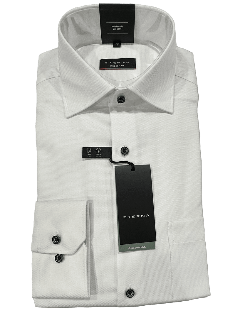 8183/00 White Business L/S Modern Fit Shirt - Harrys for Menswear