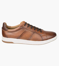 Crossover Lace Toe Sneaker - Cognac - Harrys for Menswear