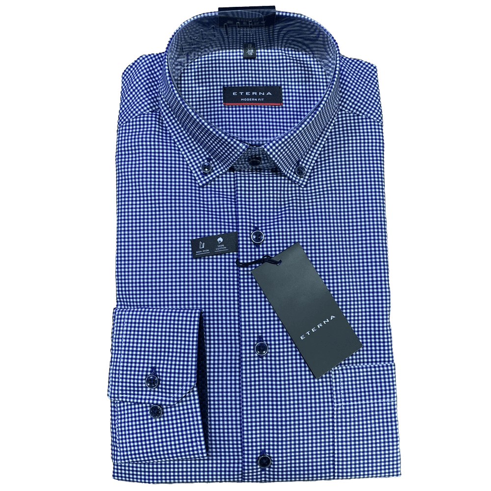 3720 - 17M - Navy Check - Harrys for Menswear