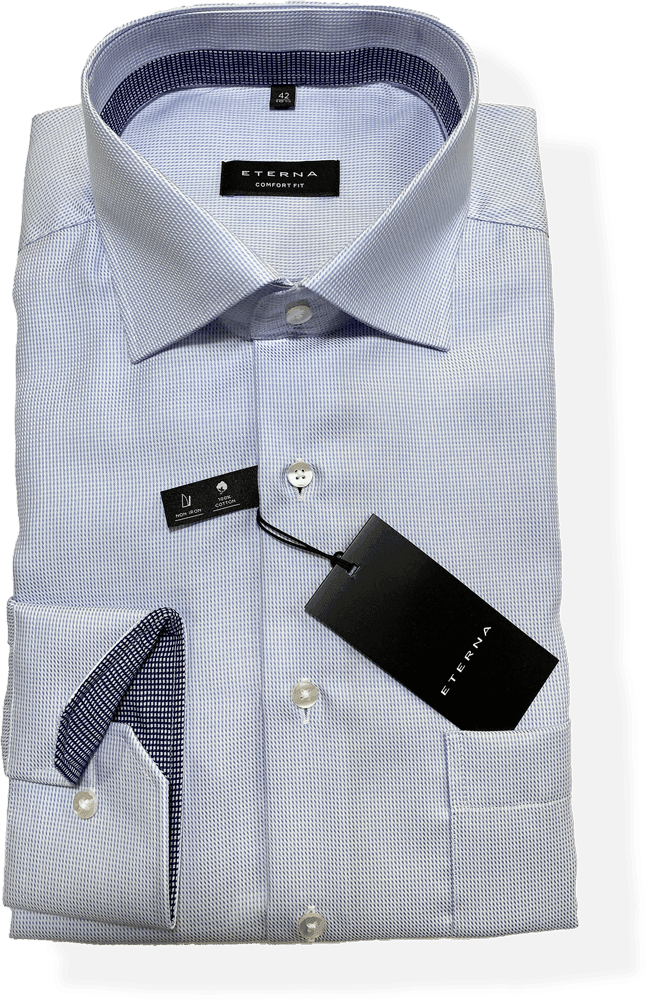 Eterna 4671M - 11 - Structured Blue - Harrys for Menswear