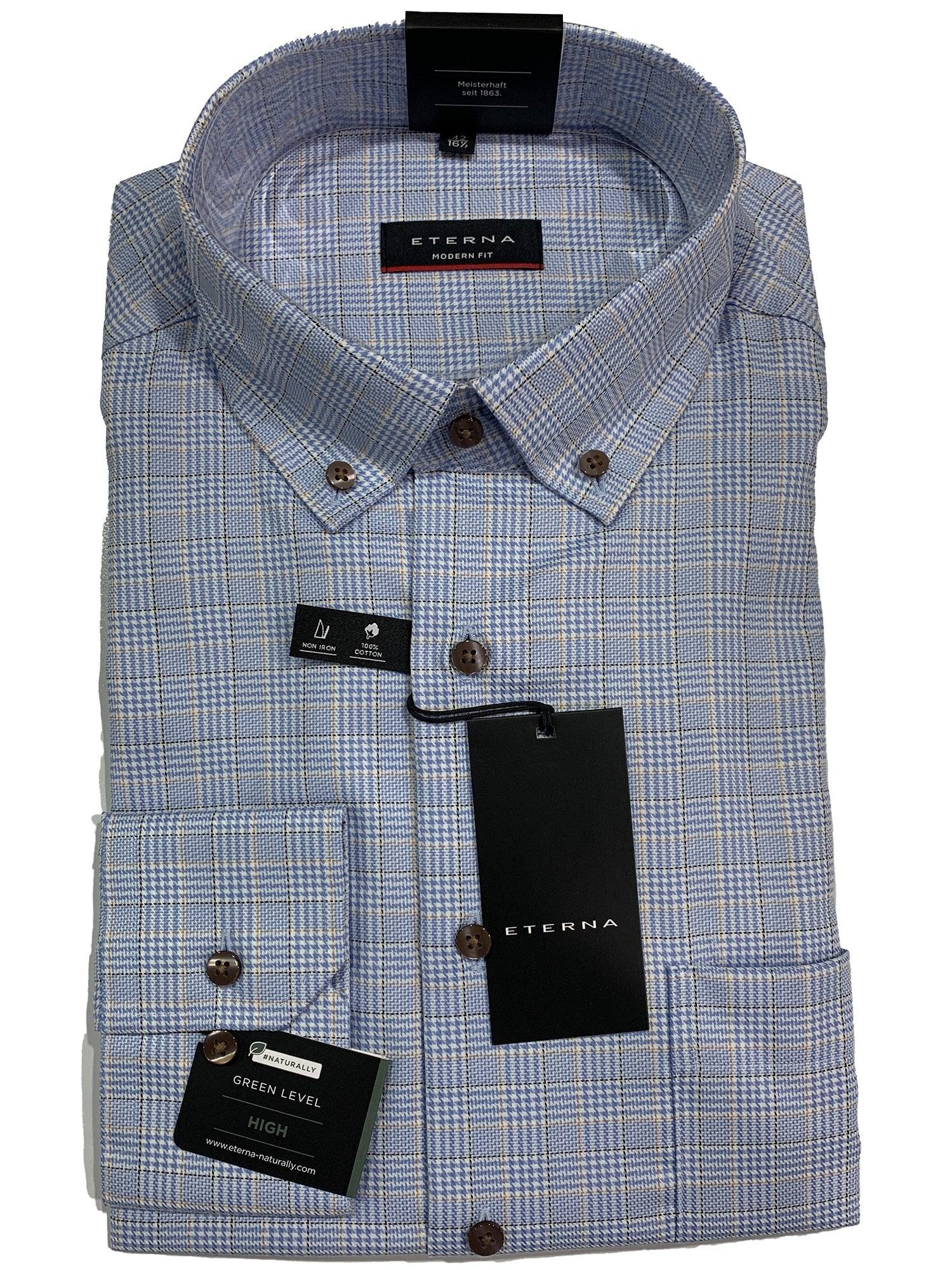 8164M - 12 Modern Fit - Blue Check - Harrys for Menswear