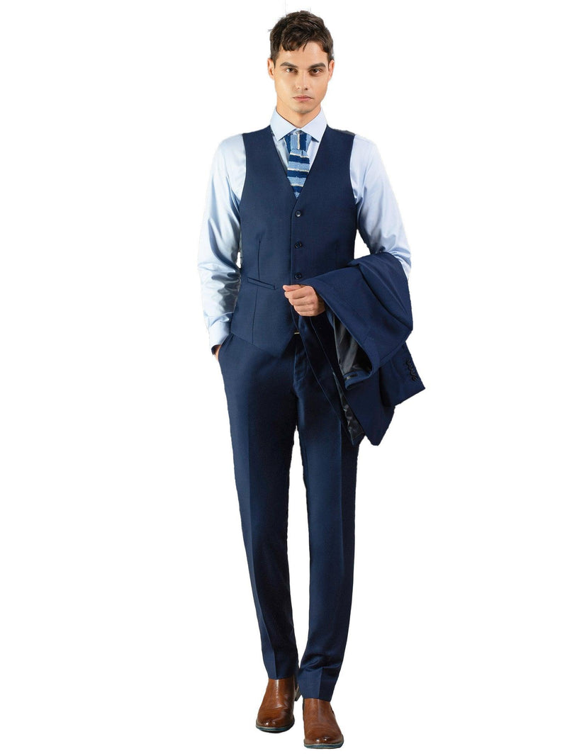 D10 - Marine Blue Waist Coat - Harrys for Menswear