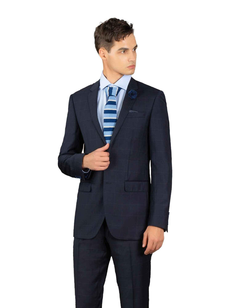 FW7 - Navy Jesse Slim - Fit Pant - Harrys for Menswear