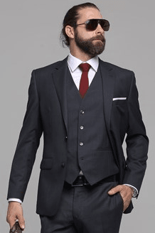 SSA3 Charcoal Jesse Slim - Fit Pant - Harrys for Menswear