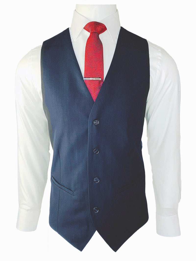 T11 - Saul Navy Waist Coat - Harrys for Menswear